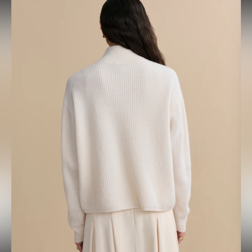 JENNI KAYNE-Cashmere Half Zip size xs - Picture 2 of 8